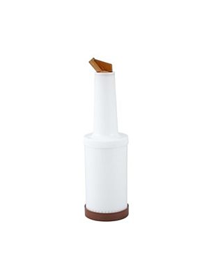 Winco PPB-1B 1 Quart Mutli Pour Bottle with Brown Spout and Lid