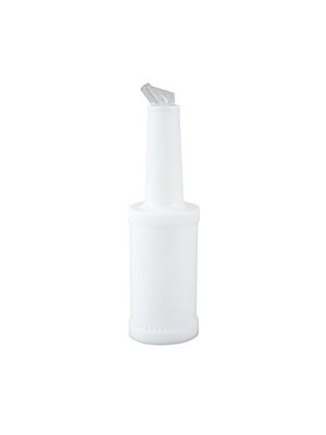 Winco PPB-1W 1 Quart Mutli Pour Bottle with White Spout and Lid