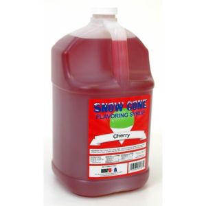 Winco 72002 Benchmark 1 Gallon of Snow Cone Syrup - Cherry