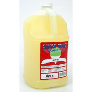 Winco 72004 Benchmark 1 Gallon of Snow Cone Syrup - Lemon