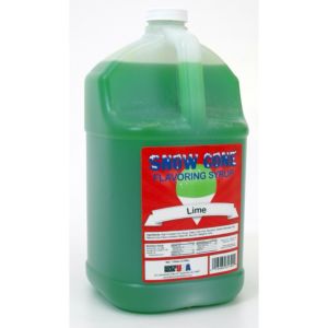 Winco 72005 Benchmark 1 Gallon of Snow Cone Syrup - Lime