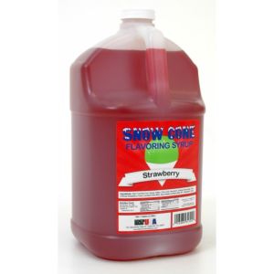 Winco 72006 Benchmark 1 Gallon of Snow Cone Syrup - Strawberry