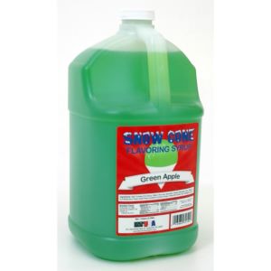 Winco 72009 Benchmark 1 Gallon of Snow Cone Syrup - Green Apple