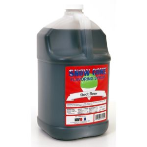 Winco 72010 Benchmark  1 Gallon of Snow Cone Syrup - Root Beer