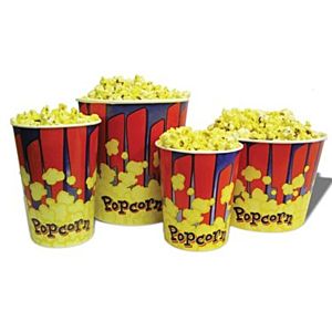 Winco 41430 Benchmark 50 Count 130oz Popcorn Tub
