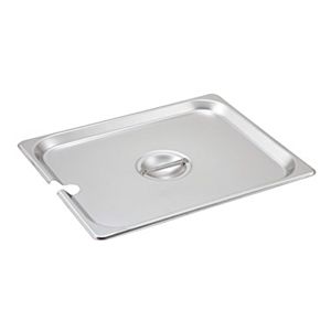 Winco SPCH Half Size Slotted Steam Table Pan Cover with Handle