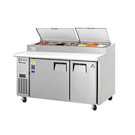 Everest EPPSR2 Double Door Side-Mount Pizza Prep Table 59.5" FREE
